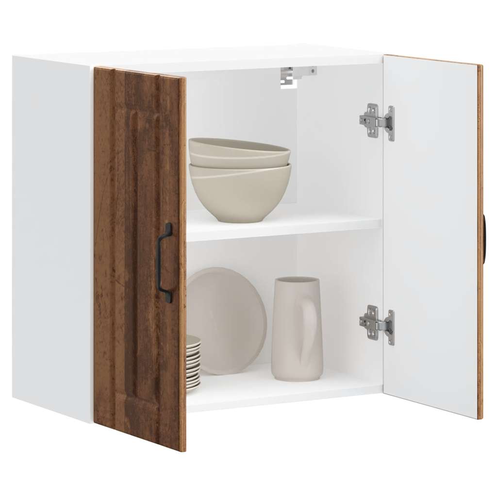 Vidaxl keukenbovenkast lucca bewerkt hout oud houtkleurig