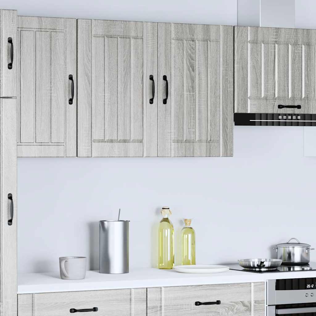 Vidaxl keukenbovenkast lucca bewerkt hout grijs sonoma eikenkleur