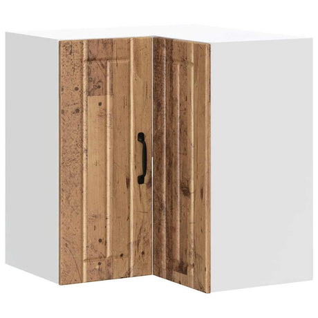 Vidaxl keukenwandhoekkast lucca bewerkt hout oud houtkleurig