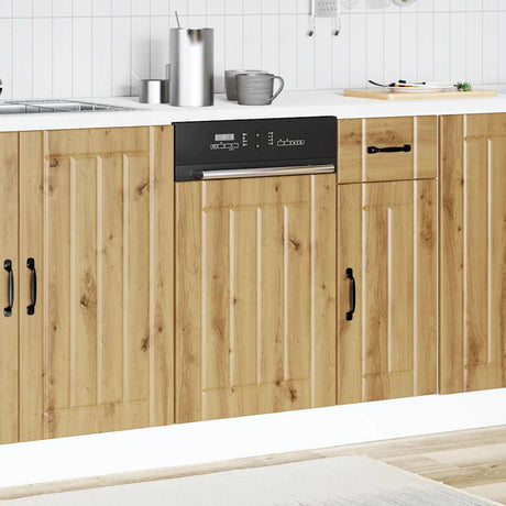 Vidaxl vaatwaspaneel lucca bewerkt hout artisanaal eikenkleur