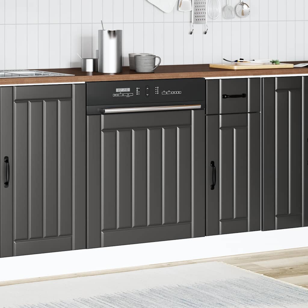 Vidaxl vaatwaspaneel lucca bewerkt hout zwart