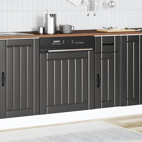 Vidaxl vaatwaspaneel lucca bewerkt hout zwart
