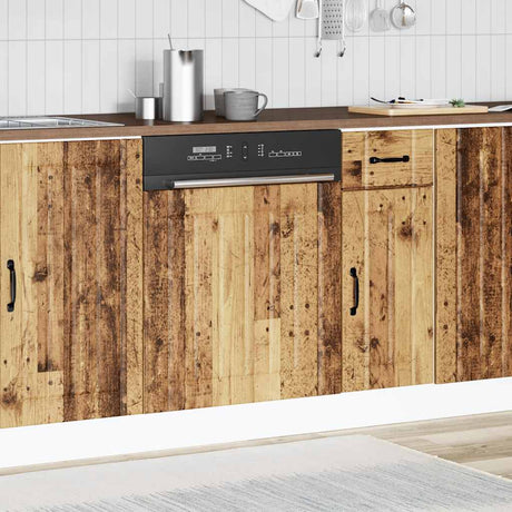 Vidaxl vaatwaspaneel lucca bewerkt hout oud houtkleurig