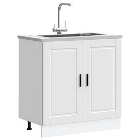 Vidaxl spoelbakonderkast porto 80x46x81,5 cm bewerkt hout wit