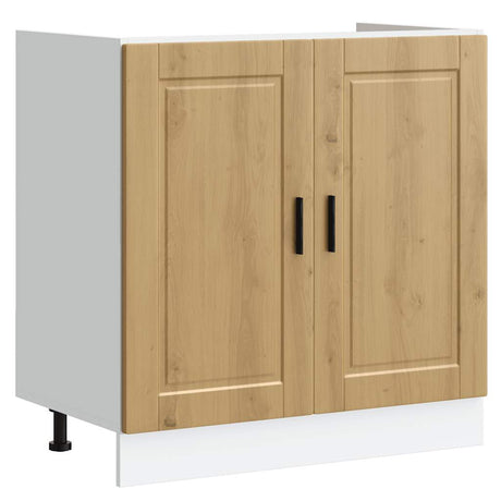 Vidaxl spoelbakonderkast porto 80x46x81,5 cm hout artisanaal eiken