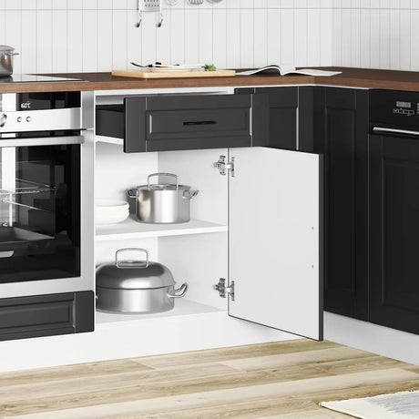Vidaxl onderkast porto bewerkt hout zwart