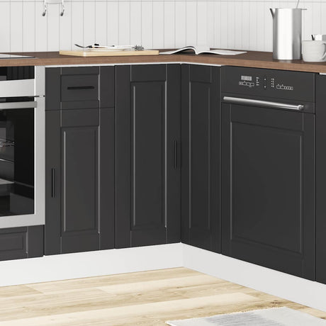 Vidaxl keuken hoekonderkast porto bewerkt hout zwart