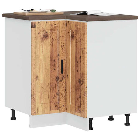 Vidaxl keuken hoekonderkast porto bewerkt hout oud houtkleurig