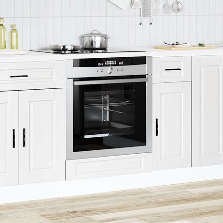 Vidaxl ovenkast porto bewerkt hout wit