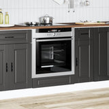 Vidaxl ovenkast porto bewerkt hout zwart