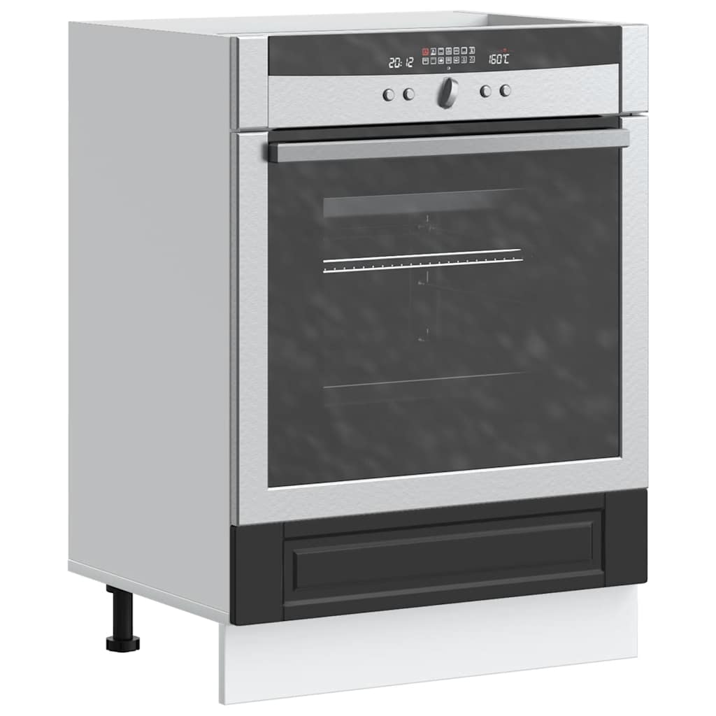 Vidaxl ovenkast porto bewerkt hout zwart