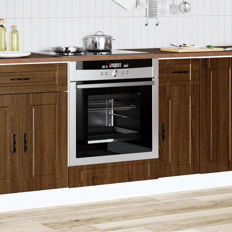 Vidaxl ovenkast porto bewerkt hout bruin eikenkleur