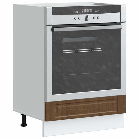 Vidaxl ovenkast porto bewerkt hout bruin eikenkleur