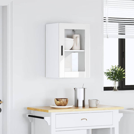 Vidaxl keukenbovenkast met glazen deur porto hoogglans wit