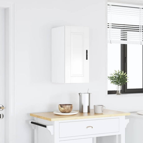 Vidaxl keukenbovenkast porto bewerkt hout hoogglans wit