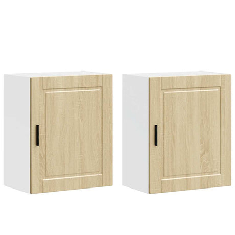 Vidaxl keukenbovenkasten 2 st porto bewerkt hout sonoma eikenkleurig