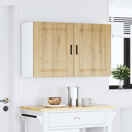 Vidaxl keukenbovenkasten 2 st porto bewerkt hout artisanaal eikenkleur