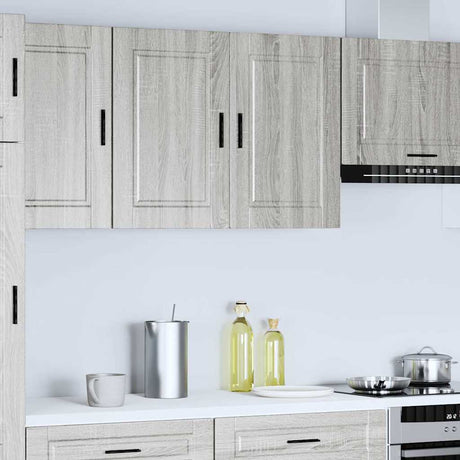 Vidaxl keukenbovenkast porto bewerkt hout grijs sonoma eiken