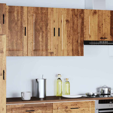 Vidaxl keukenbovenkast porto bewerkt hout oud houtkleurig