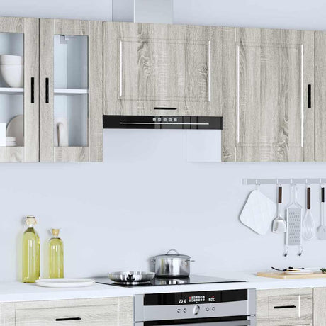 Vidaxl keukenbovenkast porto bewerkt hout grijs sonoma eiken