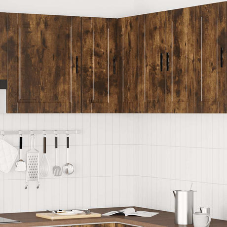 Vidaxl keuken hoekkast porto bewerkt hout gerookt eikenkleurig
