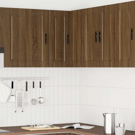 Vidaxl keuken hoekkast porto bewerkt hout bruin eikenkleur