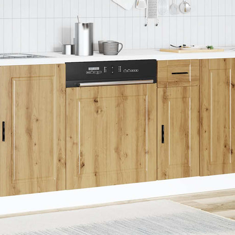 Vidaxl vaatwaspaneel porto 60x1,5x57 cm bewerkt hout artisanaal eiken