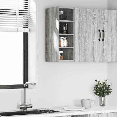 Vidaxl bovenkast riga 20x29,5x60 cm bewerkt hout grijs sonoma eikenkleurig