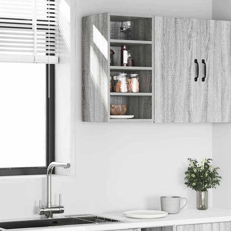Vidaxl bovenkast riga 30x29,5x60 cm bewerkt hout grijs sonoma eikenkleurig