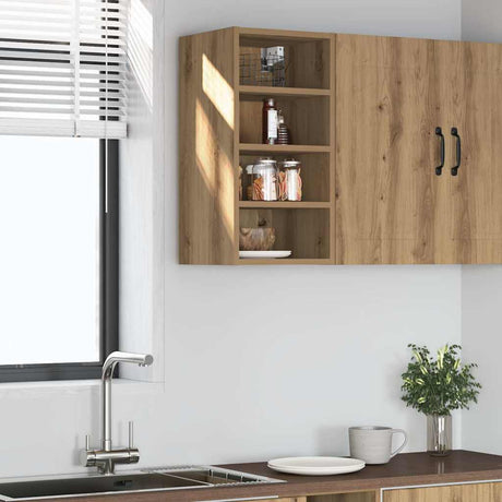 Vidaxl bovenkast riga 30x29,5x60 cm bewerkt hout artisanaal eikenkleur