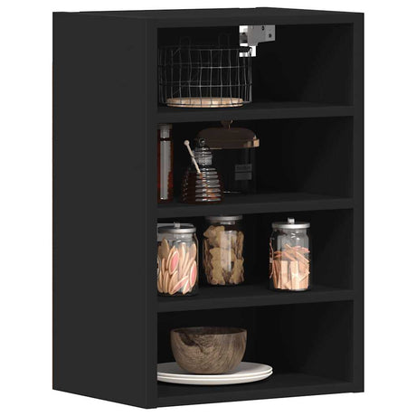 Vidaxl bovenkast riga 40x29,5x60 cm bewerkt hout zwart