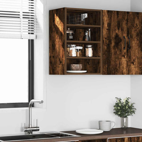 Vidaxl bovenkast riga 40x29,5x60 cm bewerkt hout gerookt eikenkleurig