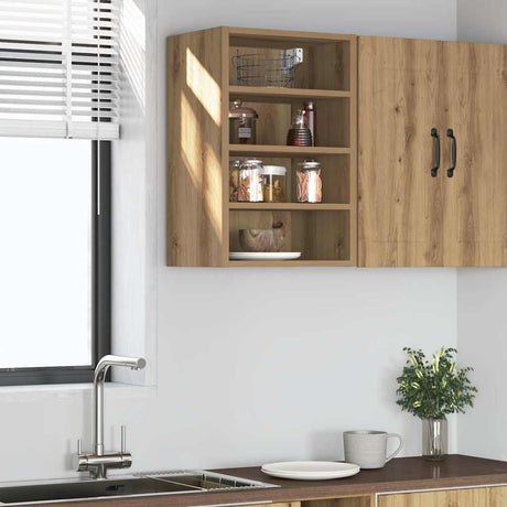 Vidaxl bovenkast riga 40x29,5x60 cm bewerkt hout artisanaal eikenkleur