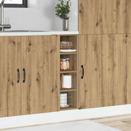 Vidaxl onderkast riga 20x44,5x81,5 cm bewerkt hout artisanaal eikenkleur