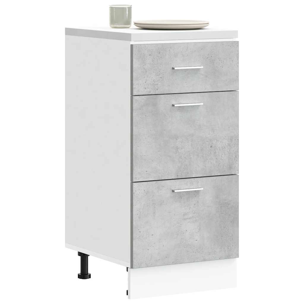 Vidaxl onderkast lyon 40x46x81,5 cm bewerkt hout betongrijs
