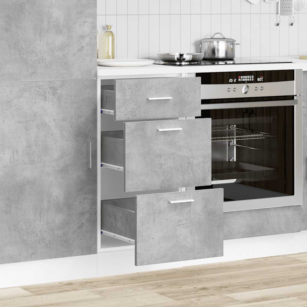 Vidaxl onderkast lyon 40x46x81,5 cm bewerkt hout betongrijs