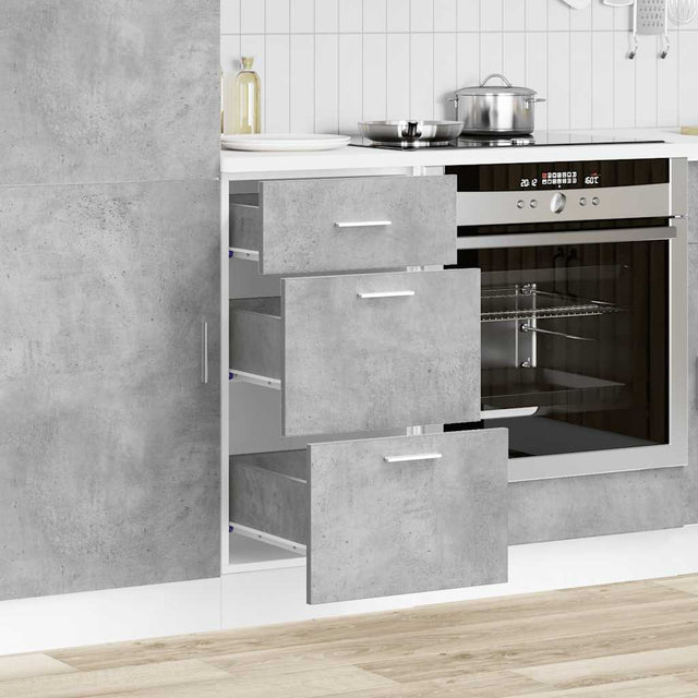 Vidaxl onderkast lyon 40x46x81,5 cm bewerkt hout betongrijs