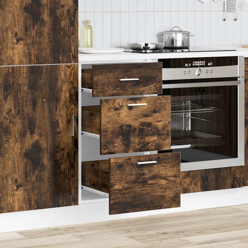 Vidaxl onderkast lyon 40x46x81,5 cm bewerkt hout gerookt eikenkleurig