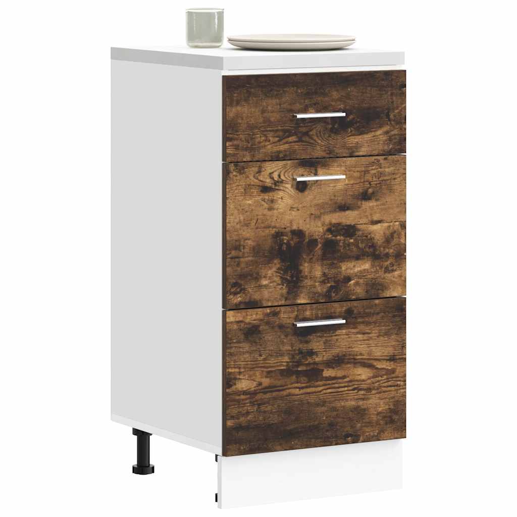 Vidaxl onderkast lyon 40x46x81,5 cm bewerkt hout gerookt eikenkleurig