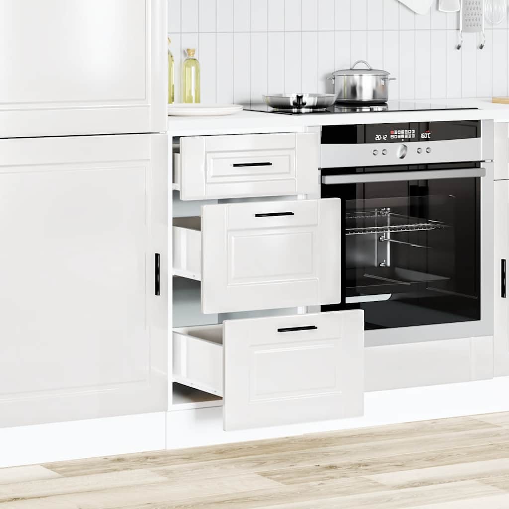 Vidaxl onderkast porto hoogglans wit bewerkt hout