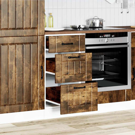 Vidaxl onderkast lucca bewerkt hout gerookt eikenkleurig