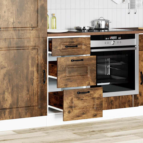 Vidaxl onderkast kalmar bewerkt hout gerookt eikenkleurig