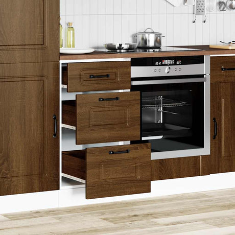 Vidaxl onderkast kalmar bewerkt hout bruin eikenkleur