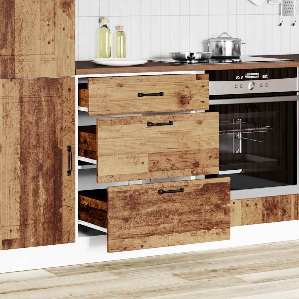 Vidaxl onderkast kalmar bewerkt hout oud houtkleurig