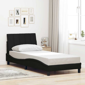 Vidaxl bedframe zonder matras hanko 80x200 cm stof zwart