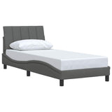 Vidaxl bedframe zonder matras hanko 90x190 cm stof donkergrijs