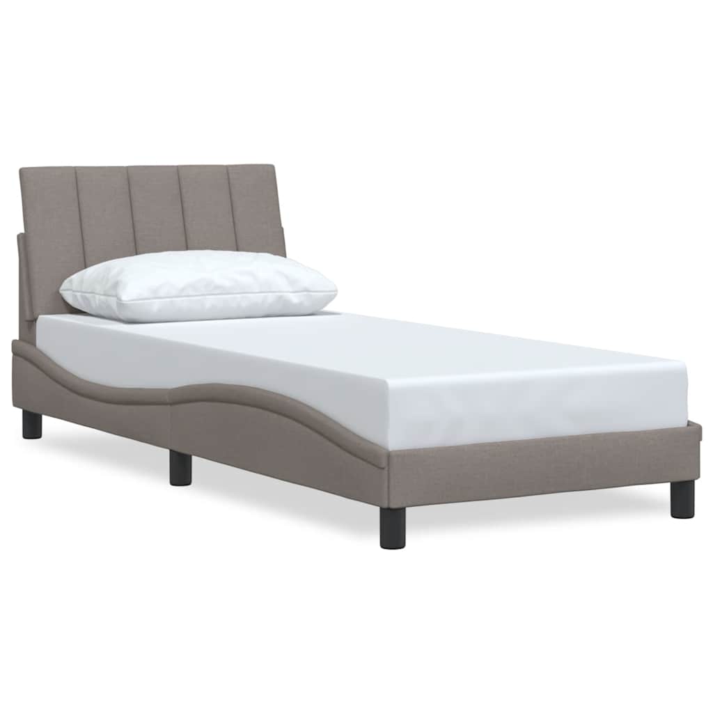 Vidaxl bedframe zonder matras hanko 90x200 cm stof taupe