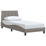 Vidaxl bedframe zonder matras hanko 90x200 cm stof taupe