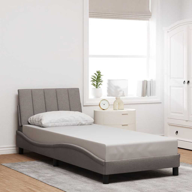 Vidaxl bedframe zonder matras hanko 90x200 cm stof taupe
