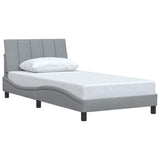 Vidaxl bedframe zonder matras hanko 100x200 cm stof lichtgrijs